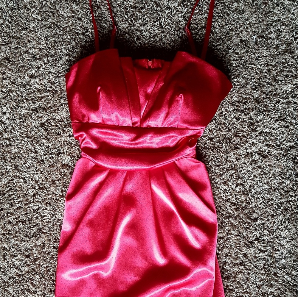 Gorgeous Red Satin Dress